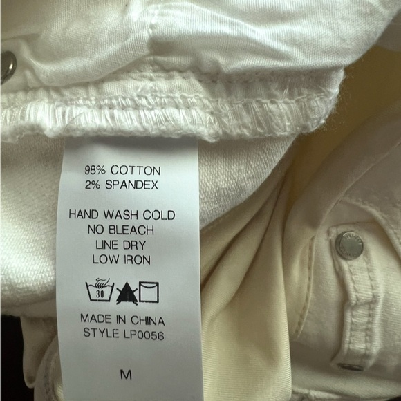 Pink Blush White Distressed Hem Short, New with Tags - Picture 5 of 5